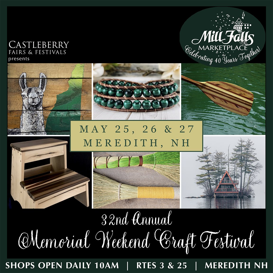 32nd Memorial Weekend Craft Festival - Mill Falls Marketplace ...