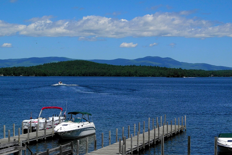 Dock and view of the water at Weirs Beach